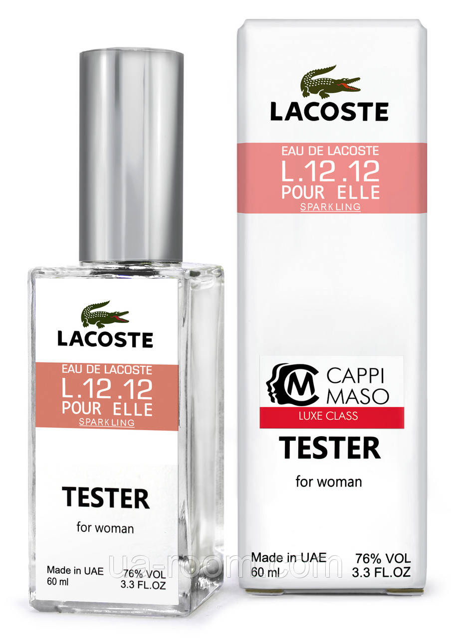 Тестер DUTYFREE женскийLacoste Eau De L.12.12 Pour Elle Sparkling, 60 мл.
