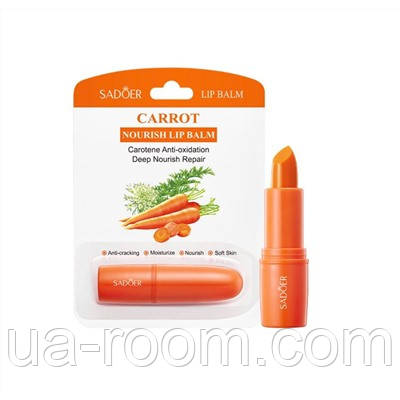 Питательный бальзам для губ с экстрактом моркови Sadoer, 5г
