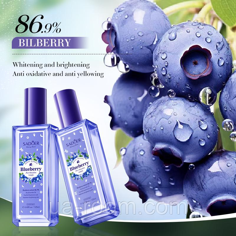 Тонер для лица с черникой Sadoer Blueberry Moist Antioxidation Toner, 125 мл.