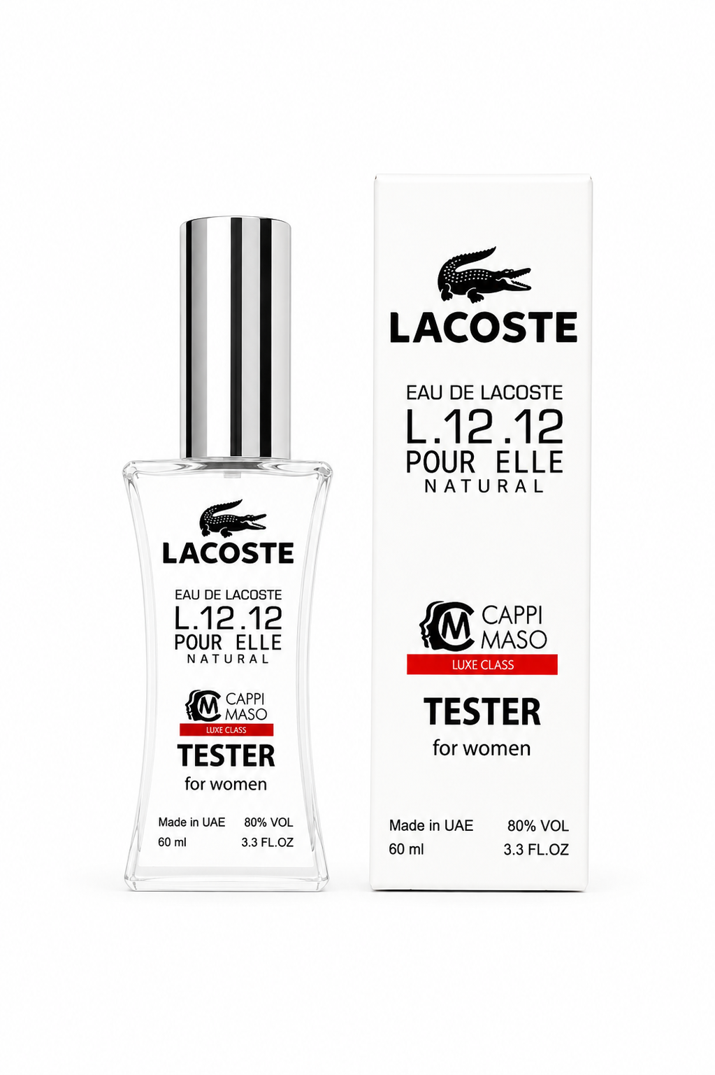 Тестер женский  LUXE CLASS Lacoste L.12.12 Pour Elle Natural, 60 мл.