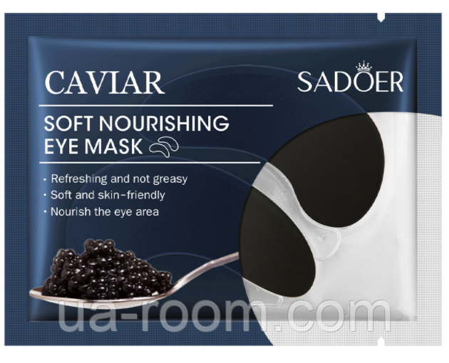 Патчи под глаза питательные с экстрактом икры от темных кругов SADOER CAVIAR SOFT NOURISHING, 7.5 г.