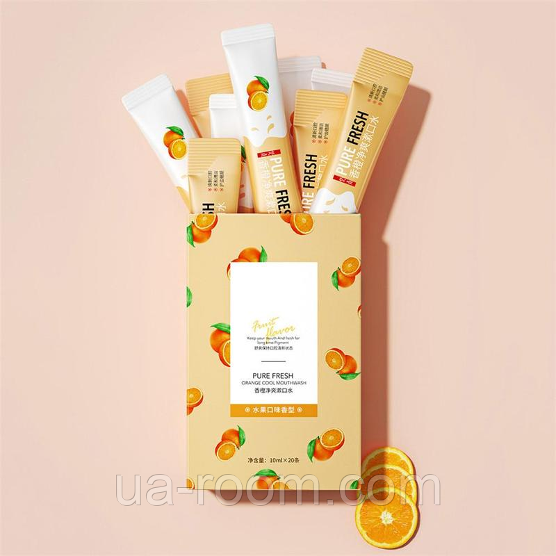 Ополаскиватель для полости рта со вкусом апельсина Veze Mouthwash Orange Сool, 20*10 мл.
