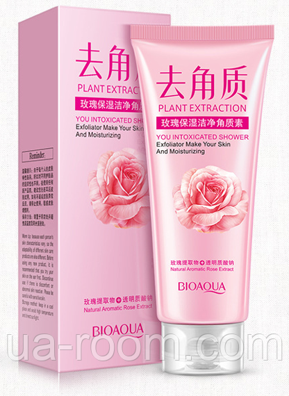 Пилинг-скатка для лица с экстрактом розы Bioaqua Plant Extraction Natural Aromatic Rose Extract, 120
