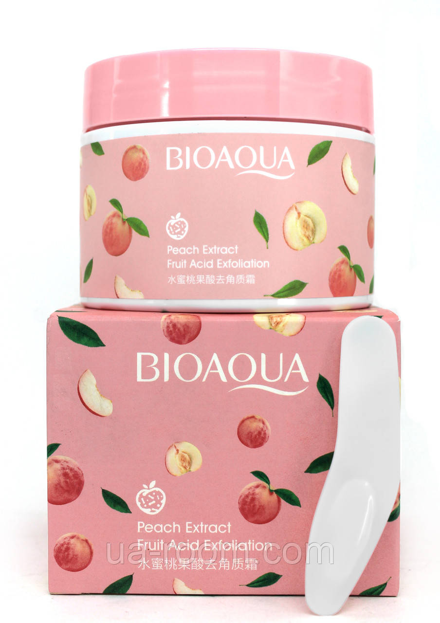 Пилинг для лица с экстрактом персика BIOAQUA Peach Extract Fruit Acid Exfoliation, 140 g.