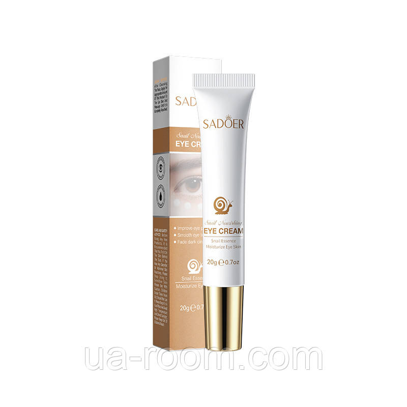 Крем для глаз SADOER Snail Eye Cream с муцином улитка, 20 г.