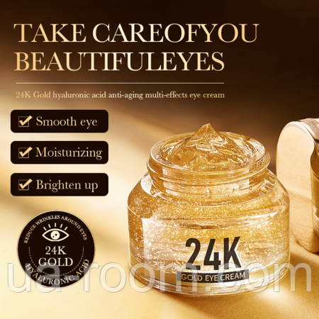 Крем для глаз ZOZU 24K Gold c частицами золота и гиалуроновой кислотой, 40 г.