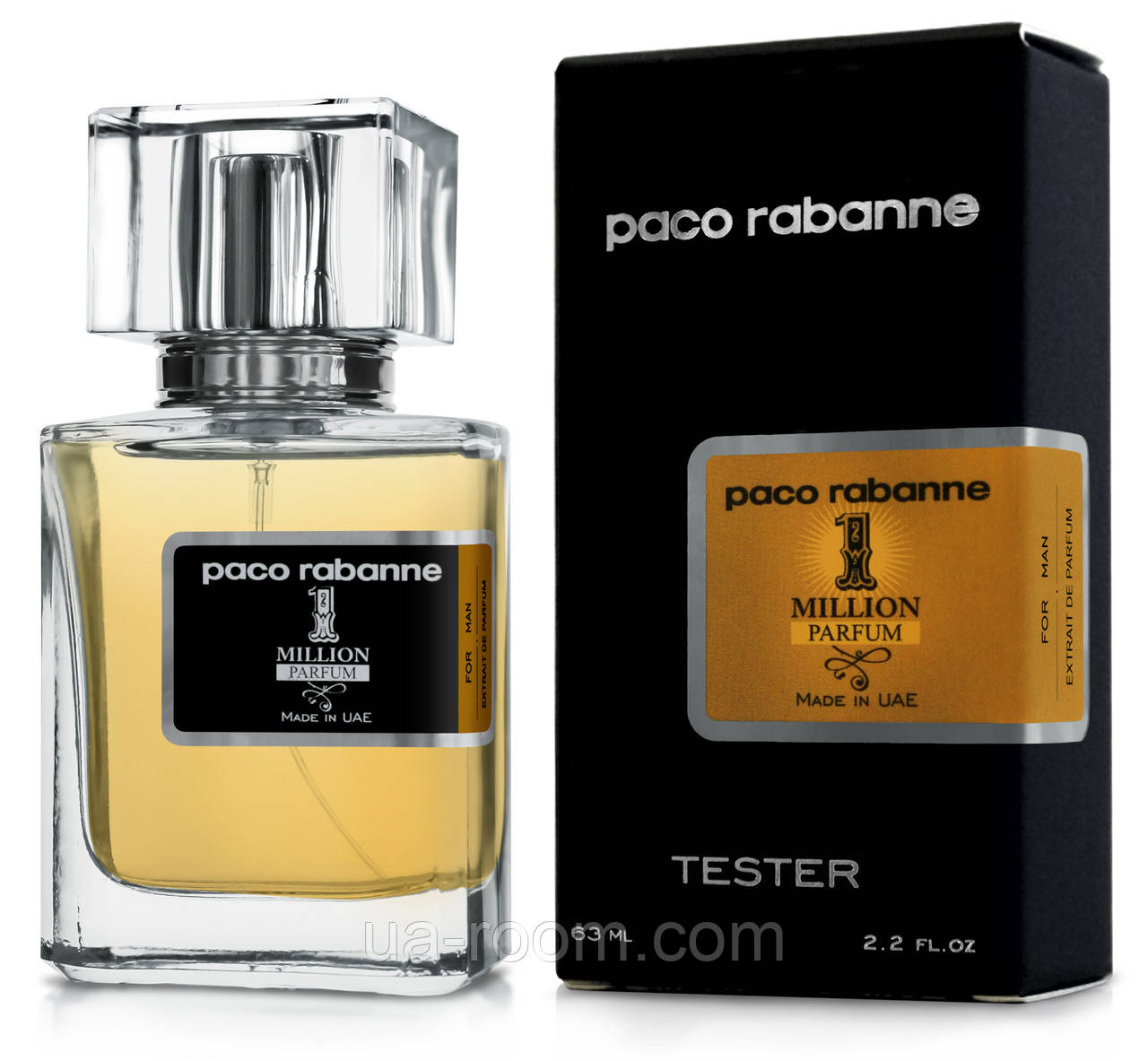 Тестер мужскойPaco Rabanne 1 Million Parfum, 63 мл.