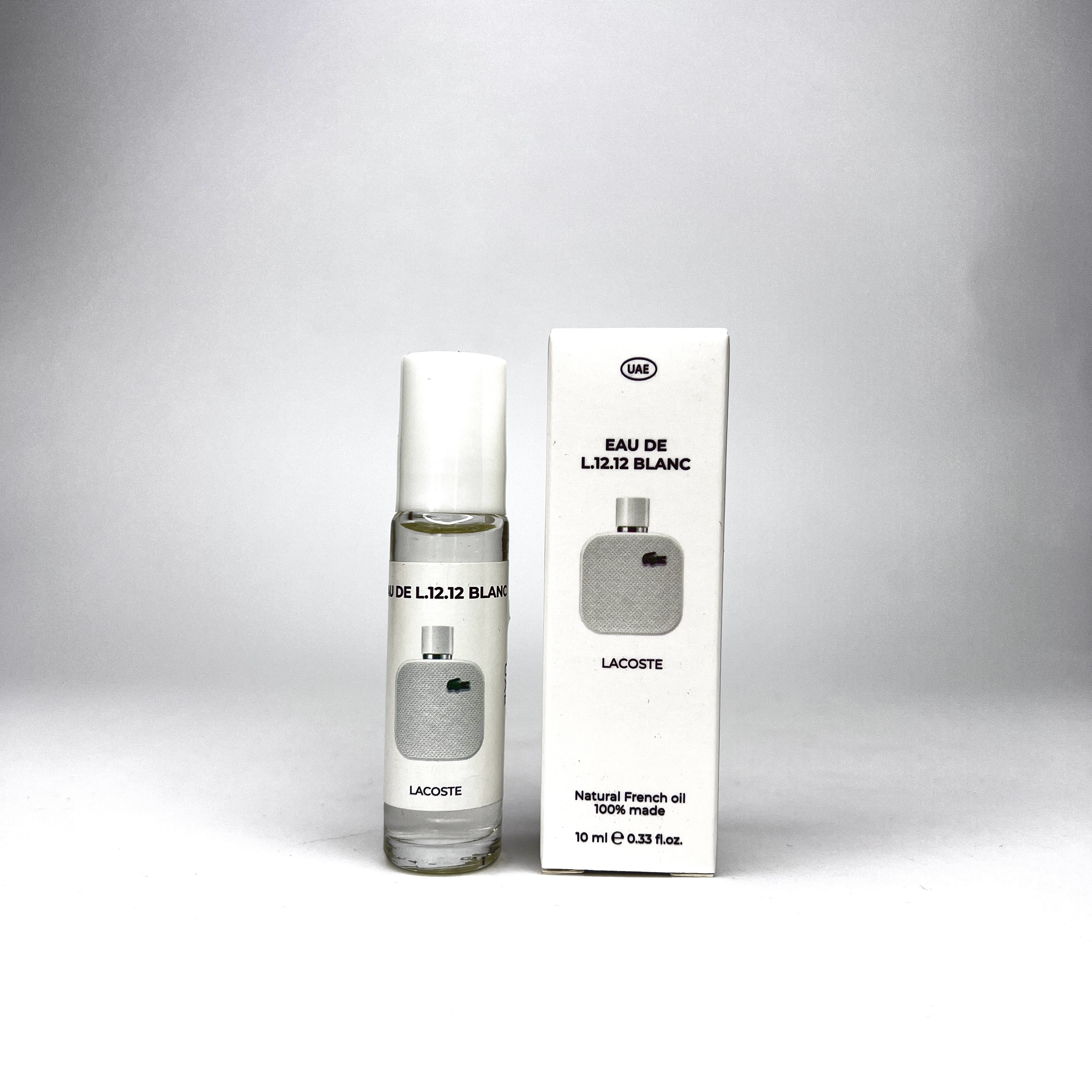 Парфум масляний чоловічий Lacoste Eau De L.12.12 Blanc, 10 мл NEW