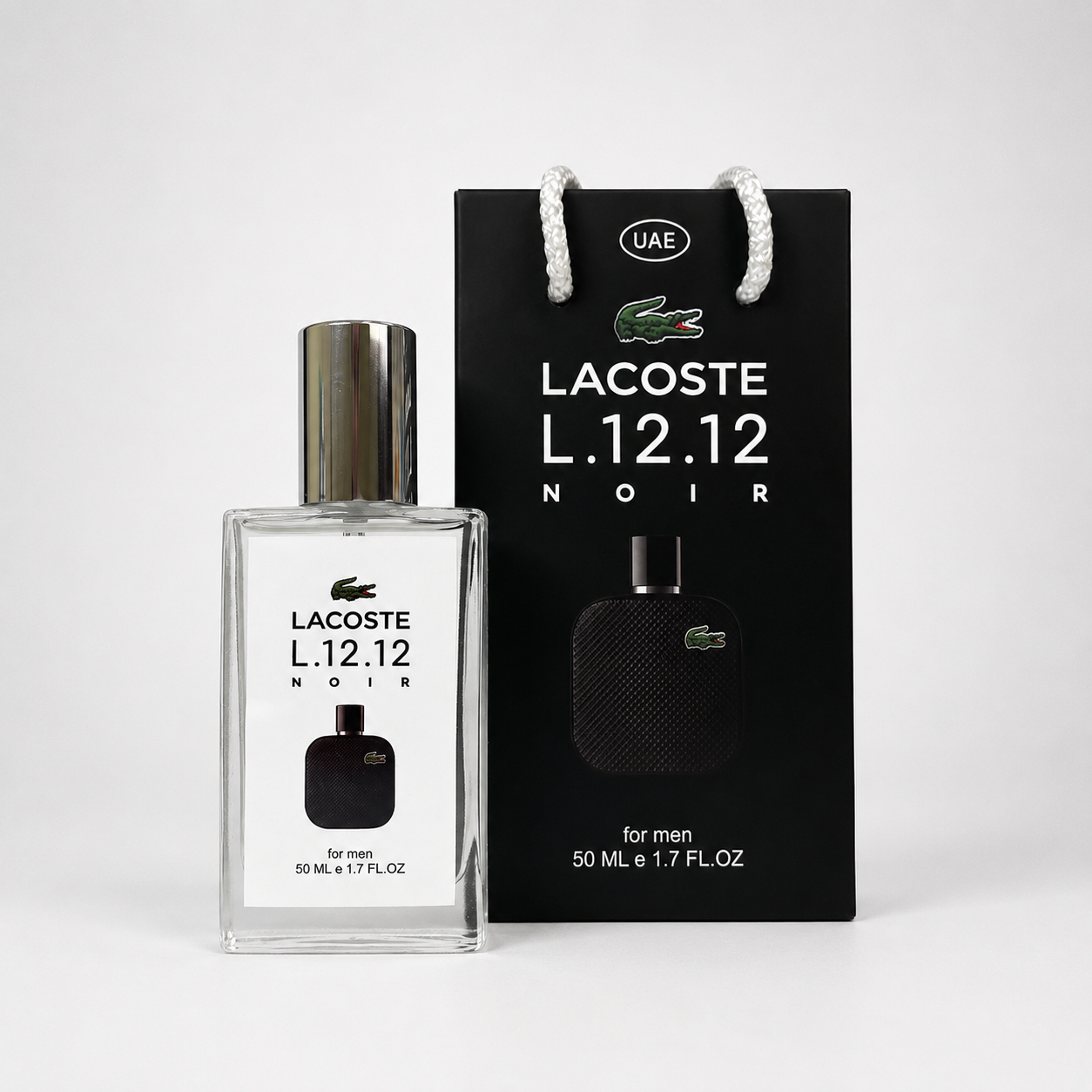Тестер чоловічий Lacoste L.12.12 noir, 50 мл, сумка NEW